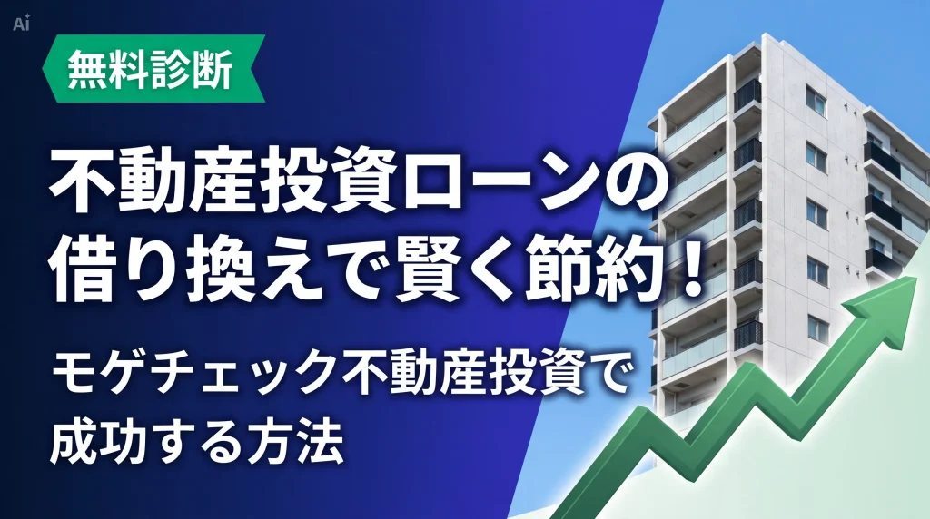 不動産投資ローンの借り換えで賢く節約、モゲチェック不動産投資で成功する方法を紹介するアイキャッチ画像