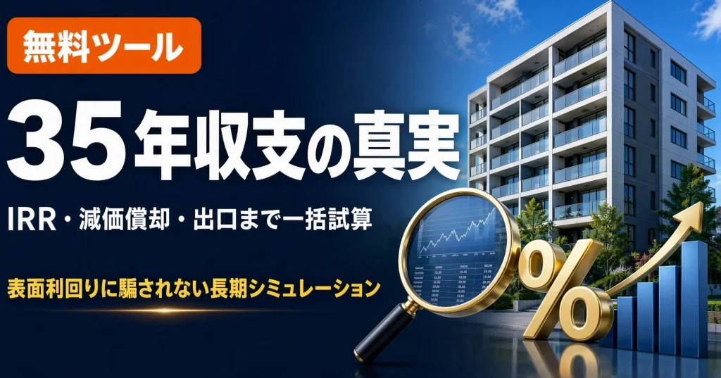 収益不動産35年収支シミュレーション（本格版）のイメージ画像